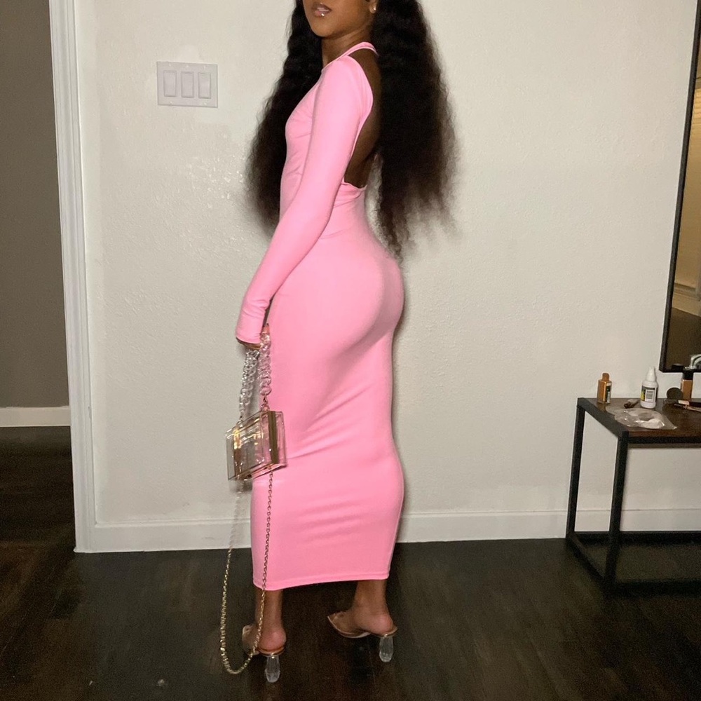 Waydamin Pink Maxi Dress